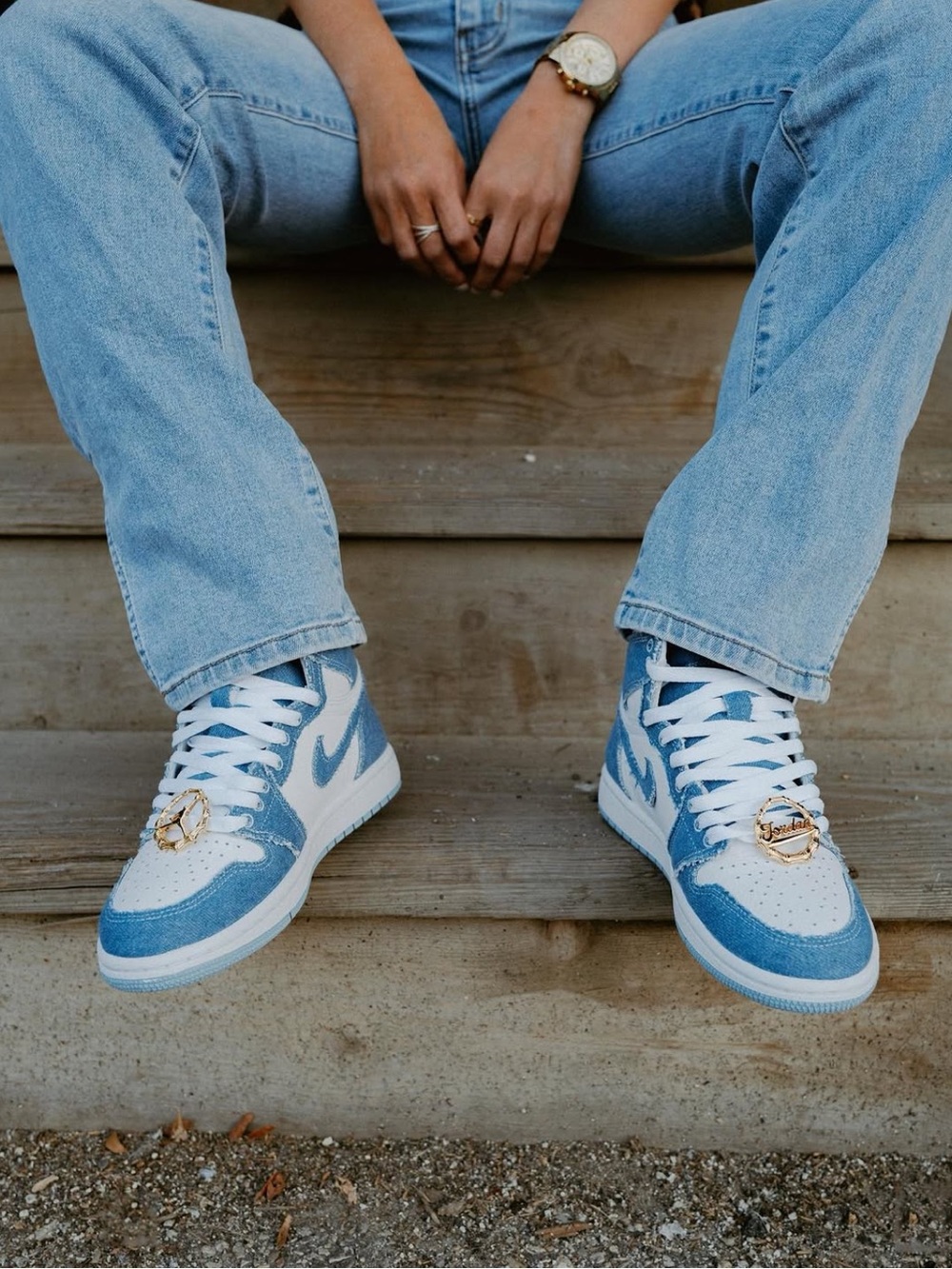 Womens Air Jordan 1 High OG Denim - Picture 10 of 11